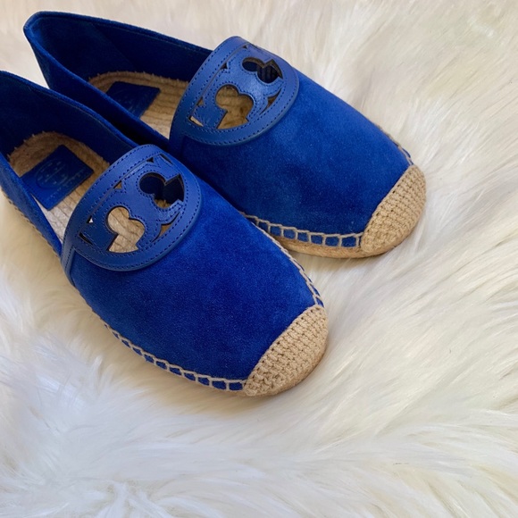 Tory Burch Jelly Blue Suede Sidney Espadrille Flat - Picture 6 of 8